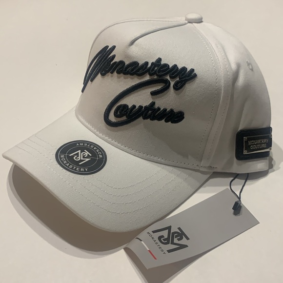 White Monastery Couture Designer Hat - Picture 1 of 10